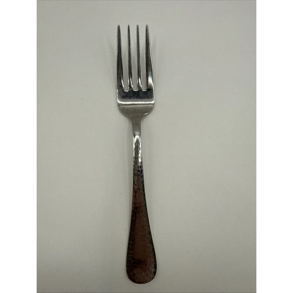 1 Reed Barton Stainless Korea Hammered Salad Fork Replacement Flatware